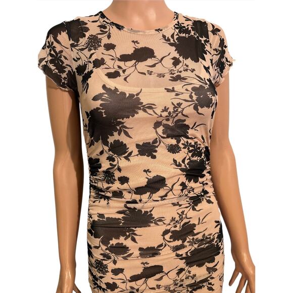 No Comment Floral Bodycon Maxi Dress Size Small - Picture 4 of 7